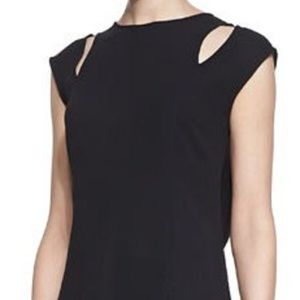 BCBG Valery Cutout Cap-sleeve Top